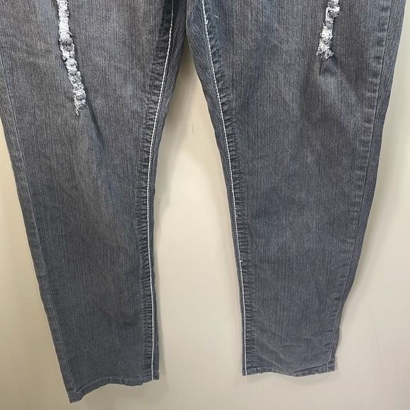 Men's Gruge Distressed Blue Jeans size 22 - Picture 3 of 12